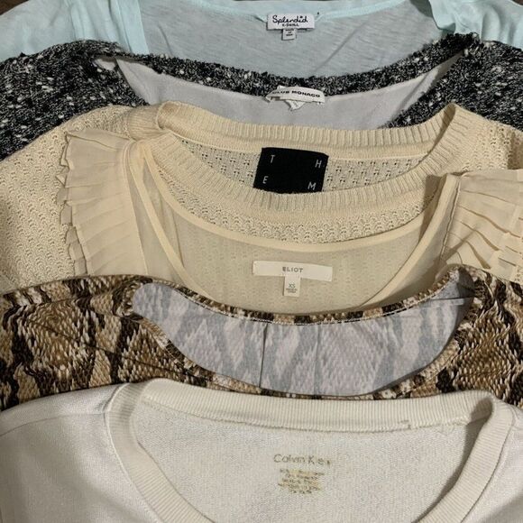 Designer Calvin Klein Club Monaco Splendid Eliot Tops Sweaters Lot 6 #13 - Picture 4 of 5